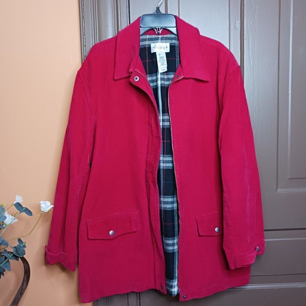 Vintage Corduroy Jacket Y2K Villager Red Women's size L